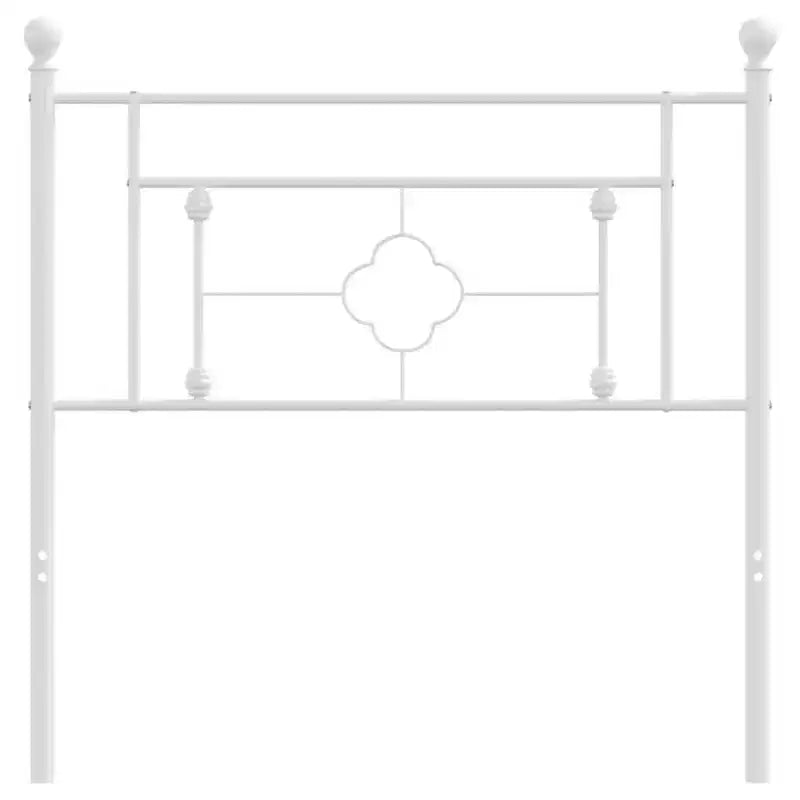 Tête de lit moderne XL en métal, acier robuste, montage facile, blanc, simple