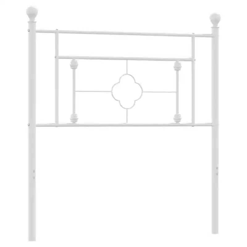 Tête de lit moderne XL en métal, acier robuste, montage facile, blanc, simple