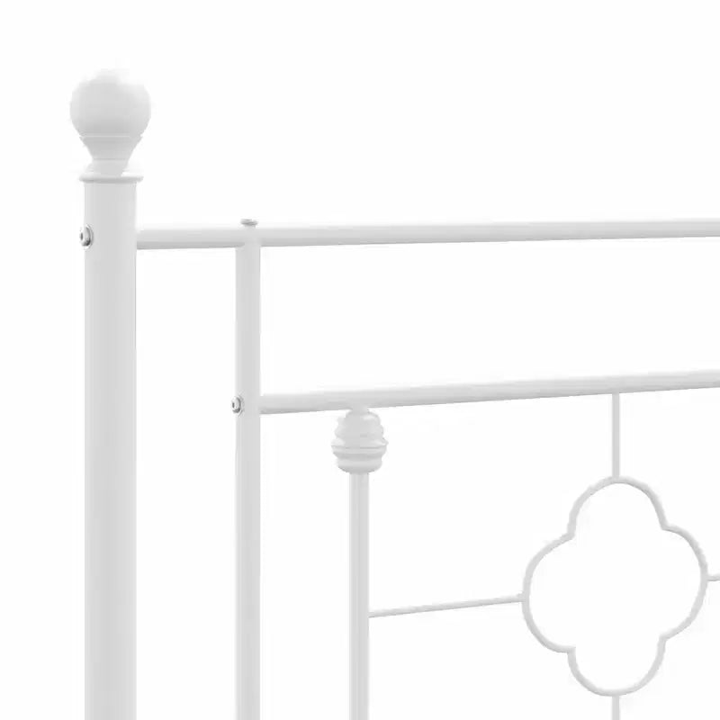 Tête de lit moderne XL en métal, acier robuste, montage facile, blanc, simple
