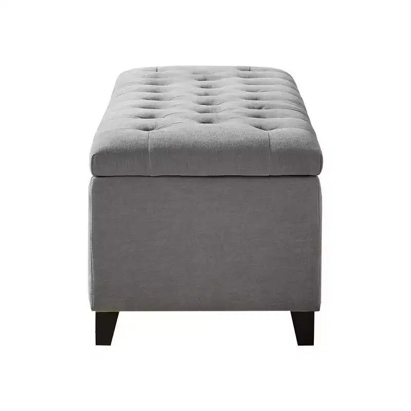Banc de rangement multifonctionnel avec pouf rembourré à boutons capitonnés, tabouret repose-pieds, banc de lit, fermeture douce pour canapé, chambre, entrée