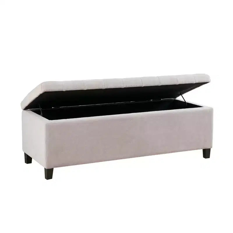 Banc de rangement multifonctionnel avec pouf rembourré à boutons capitonnés, tabouret repose-pieds, banc de lit, fermeture douce pour canapé, chambre, entrée