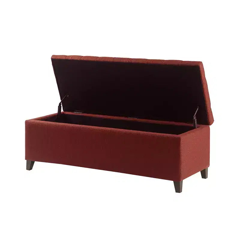 Banc de rangement multifonctionnel avec pouf rembourré à boutons capitonnés, tabouret repose-pieds, banc de lit, fermeture douce pour canapé, chambre, entrée