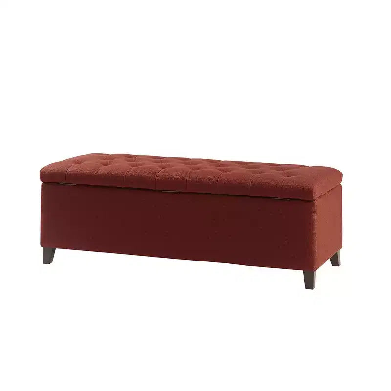 Banc de rangement multifonctionnel avec pouf rembourré à boutons capitonnés, tabouret repose-pieds, banc de lit, fermeture douce pour canapé, chambre, entrée