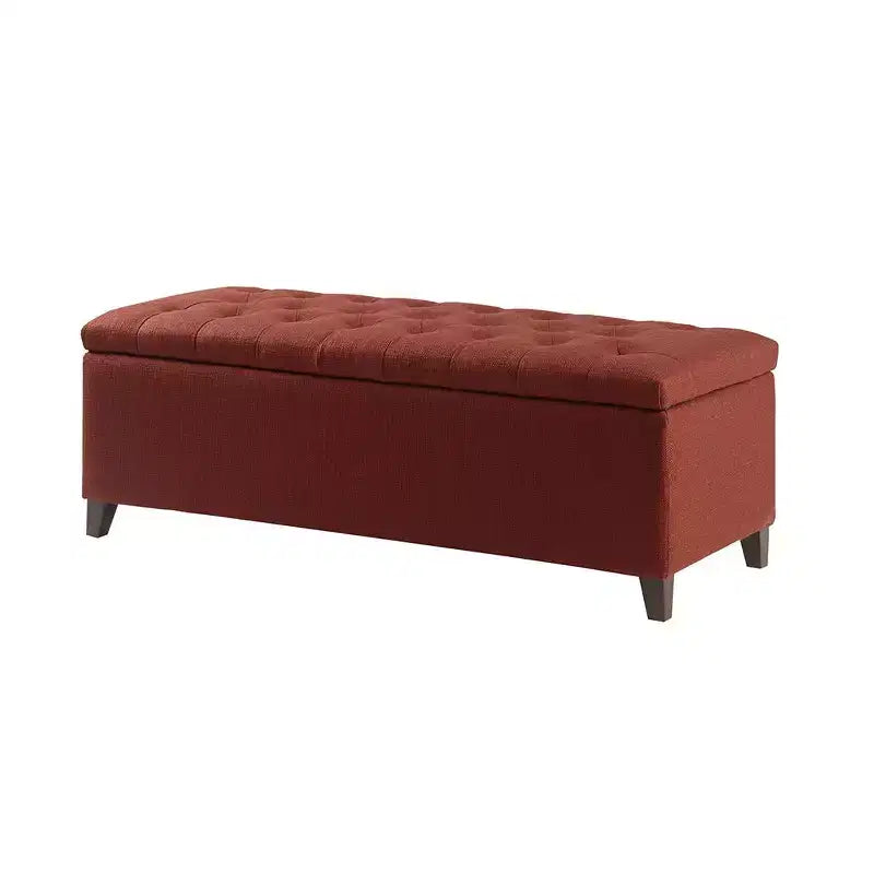 Banc de rangement multifonctionnel avec pouf rembourré à boutons capitonnés, tabouret repose-pieds, banc de lit, fermeture douce pour canapé, chambre, entrée