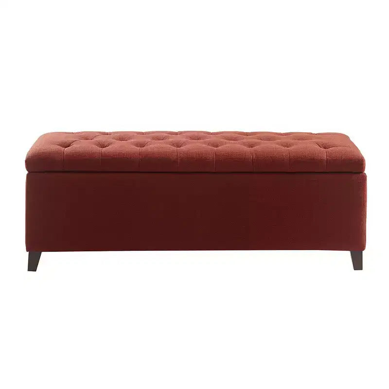 Banc de rangement multifonctionnel avec pouf rembourré à boutons capitonnés, tabouret repose-pieds, banc de lit, fermeture douce pour canapé, chambre, entrée