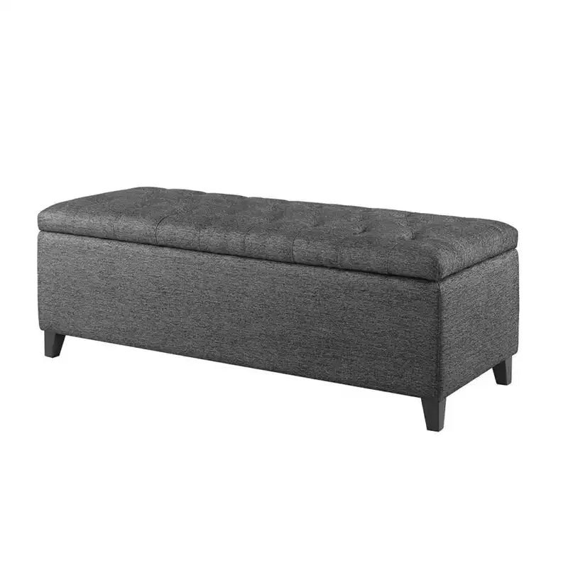 Banc de rangement multifonctionnel avec pouf rembourré à boutons capitonnés, tabouret repose-pieds, banc de lit, fermeture douce pour canapé, chambre, entrée