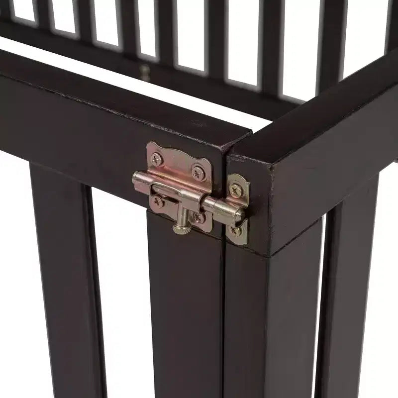 Cadre de lit simple en bois avec clôture et porte blanc