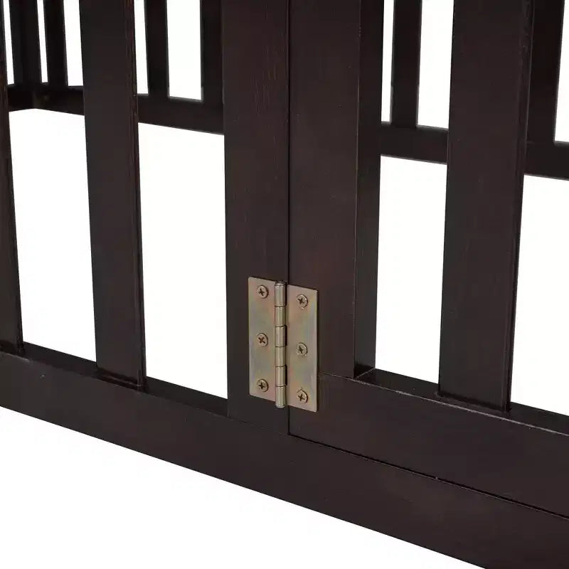 Cadre de lit simple en bois avec clôture et porte blanc