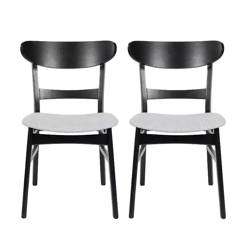 Chaises de salle à manger modernes du milieu du siècle, lot de 2, rondes, rembourrées avec dossier incurvé et pieds en métal, chaises d'appoint en bouclé pour cuisine et salle à manger