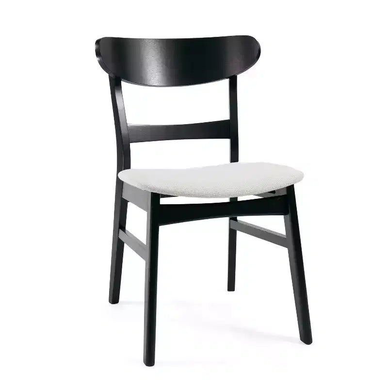 Chaises de salle à manger modernes du milieu du siècle, lot de 2, rondes, rembourrées avec dossier incurvé et pieds en métal, chaises d'appoint en bouclé pour cuisine et salle à manger
