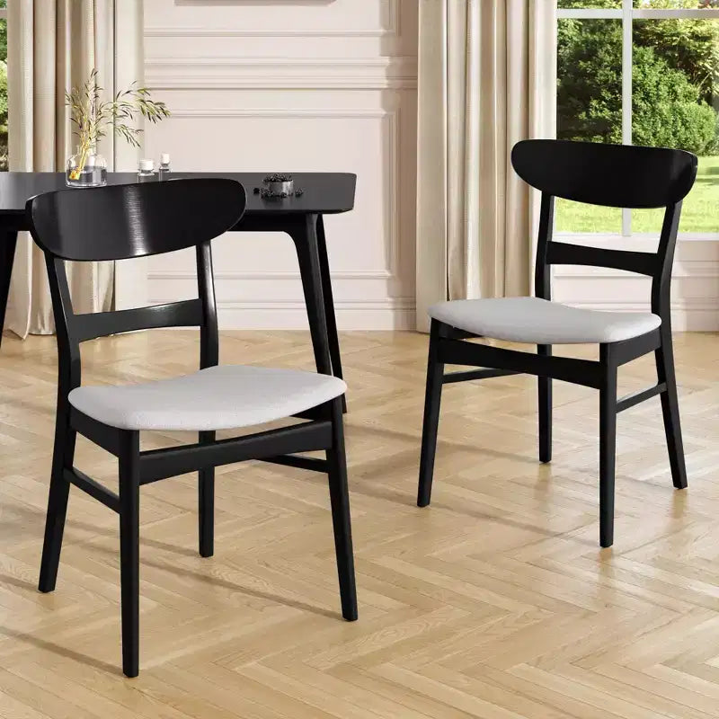 Chaises de salle à manger modernes du milieu du siècle, lot de 2, rondes, rembourrées avec dossier incurvé et pieds en métal, chaises d'appoint en bouclé pour cuisine et salle à manger