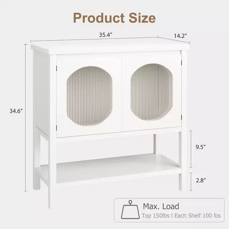 Buffet de rangement, meuble avec étagère – Meuble d'appoint en bois pour bar à café, liqueur, pour salon, salle à manger