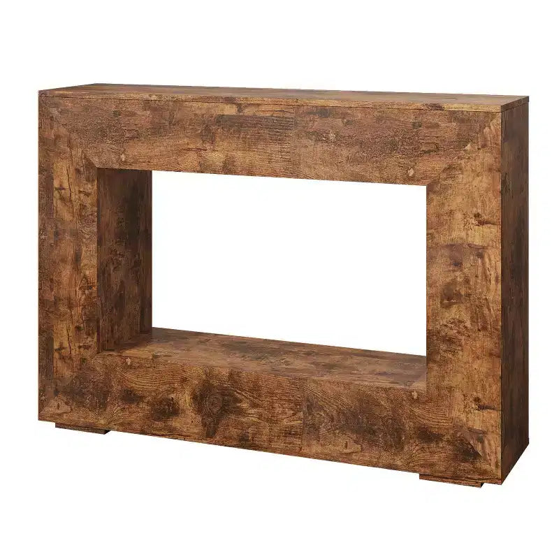 Console avec étagère ouverte pour entrée ou salon, marron rustique