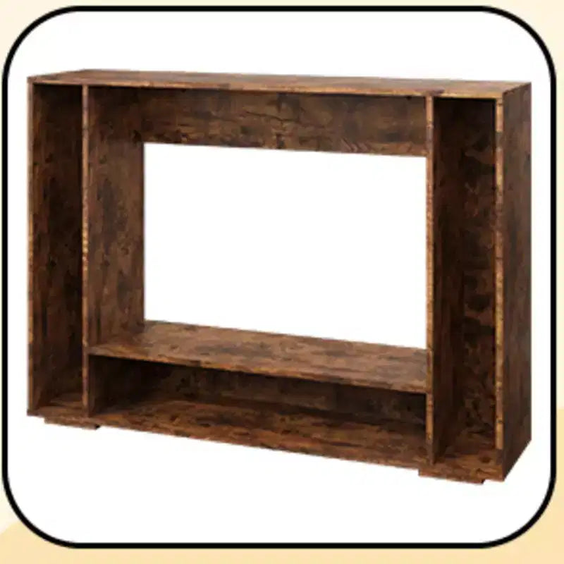 Console avec étagère ouverte pour entrée ou salon, marron rustique