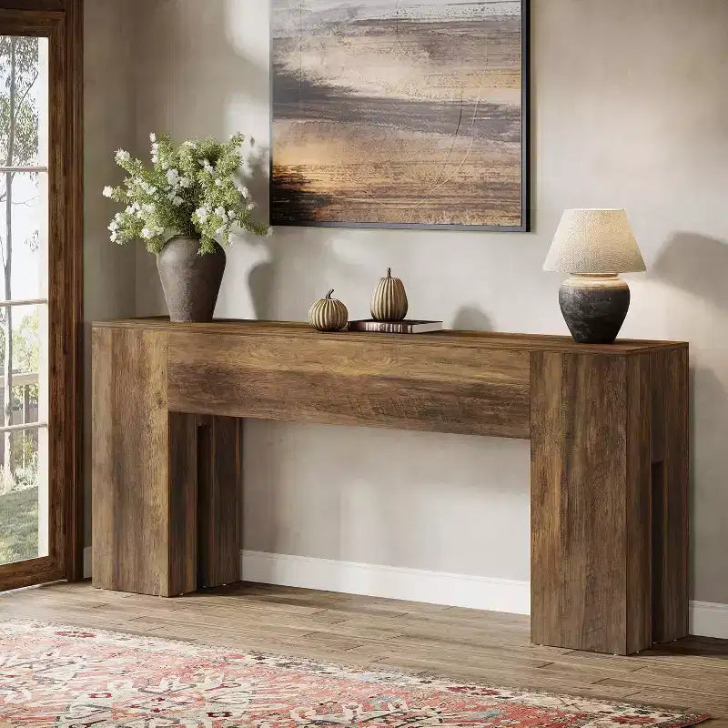 Lantine 71Long Console Table,Farmhouse Sofa Console Behind Couch, Entry Table for Hallway, Foyer, Living Room