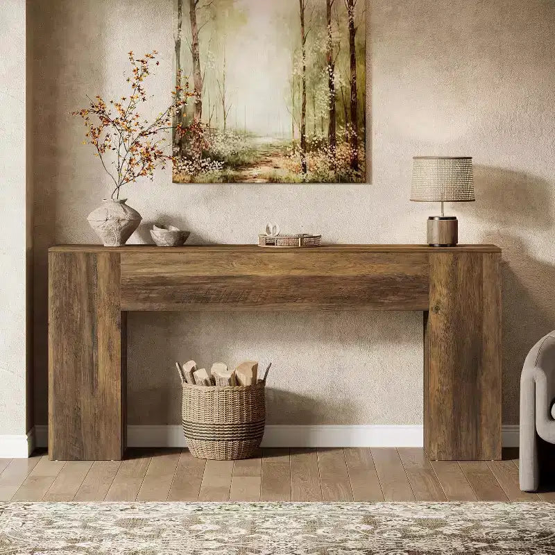 Table console longue de 71", Table console de canapé de ferme derrière le canapé, Table d'entrée pour le couloir, le foyer, le salon