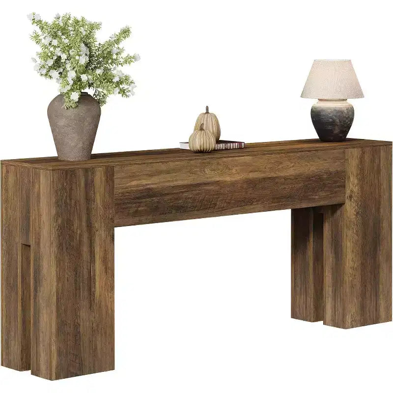 Table console longue de 71", Table console de canapé de ferme derrière le canapé, Table d'entrée pour le couloir, le foyer, le salon