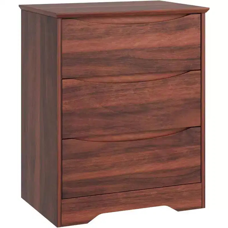 Commode en bois à 3 tiroirs, armoire moderne et haute avec grand espace de rangement, commode large pour chambre à coucher ou salon