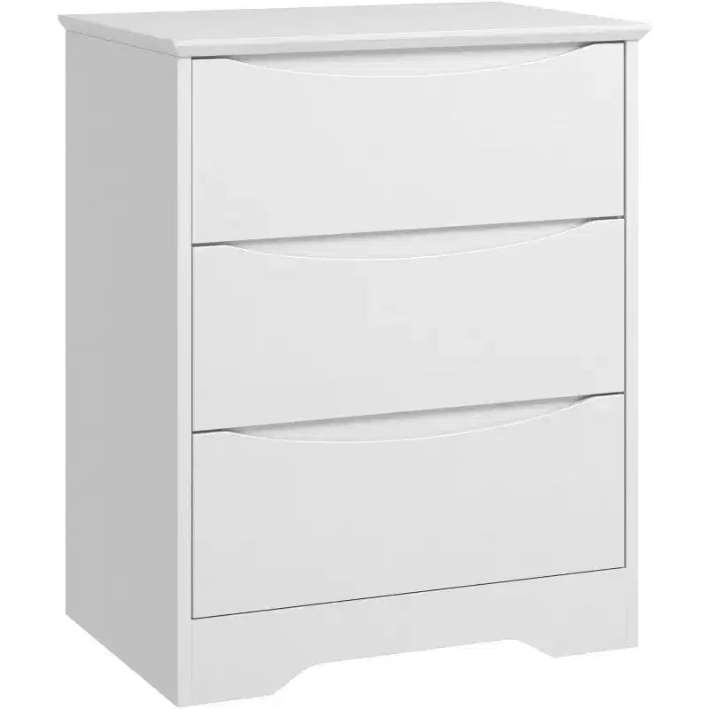 Commode en bois à 3 tiroirs, armoire moderne et haute avec grand espace de rangement, commode large pour chambre à coucher ou salon