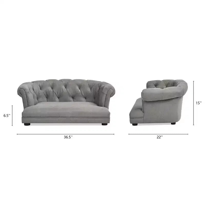 Lit de luxe pour chien Chesterfield, 36,5 pouces, taille M