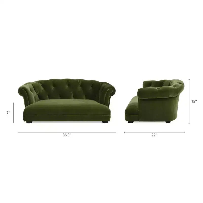 Lit de luxe pour chien Chesterfield, 36,5 pouces, taille M