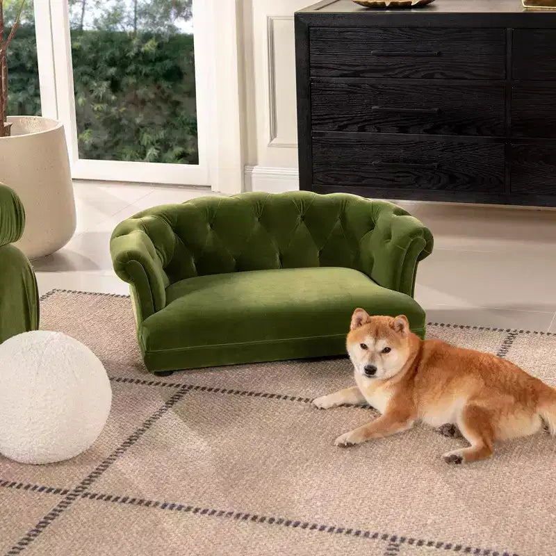 Lit de luxe pour chien Chesterfield, 36,5 pouces, taille M