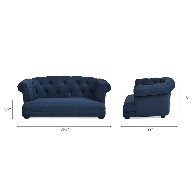 Lit de luxe pour chien Chesterfield, 36,5 pouces, taille M